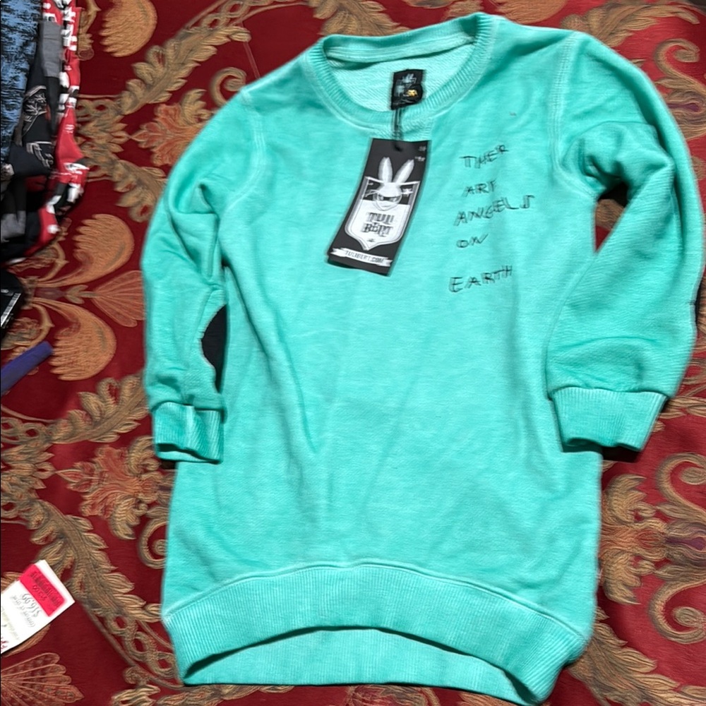 Kids Teal Sweatshirt - Angels on Earth